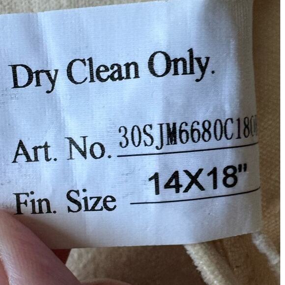 Jacobean Flower Wool Latch Hooked Pillow Blue Red 14x18" Cottage Core Country - Picture 7 of 11